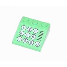 Part 4161pb01 Medium Green Slope 33 3 x 3 with Ten Buttons Pattern